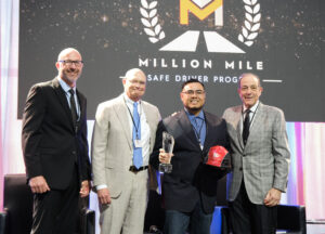 PGT Trucking recognizes Christian Garcia for more than one million miles of safe driving.